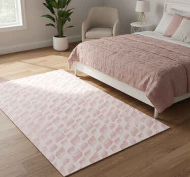 卧室乙烯基地毯时尚粉色海螺图案 - TenStickers