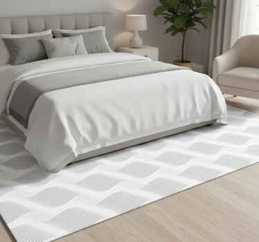 卧室乙烯基地毯，浅灰色调复古图案 - TenStickers