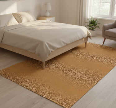 Χαλί κρεβατοκάμαρας ρετρό καφέ τετράγωνο με κουκίδες - TenStickers