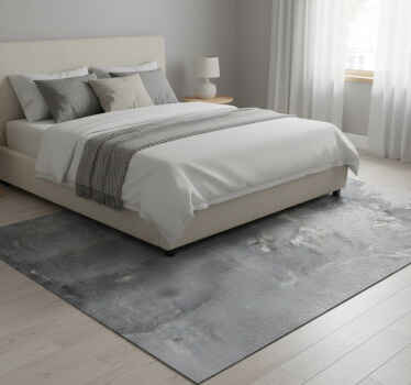 Χαλί κρεβατοκάμαρας ρετρό ασημί ανασχεδιασμένο σχέδιο - TenStickers