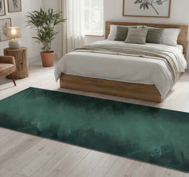 Χαλί κρεβατοκάμαρας ρουστίκ πράσινου ρετρό σχέδιο - TenStickers