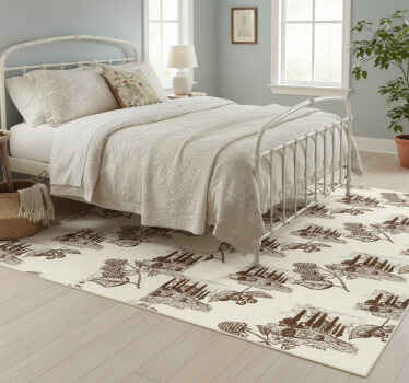 Χαλί κρεβατοκάμαρας με σχέδιο γαλλικής επαρχίας - TenStickers