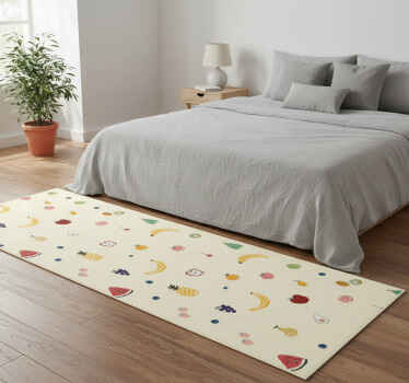 Χαλί κρεβατοκάμαρας με χρωματιστά μικρά φρούτα - TenStickers