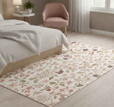 Tapete vinílico quarto com design de flores rosas - TenStickers