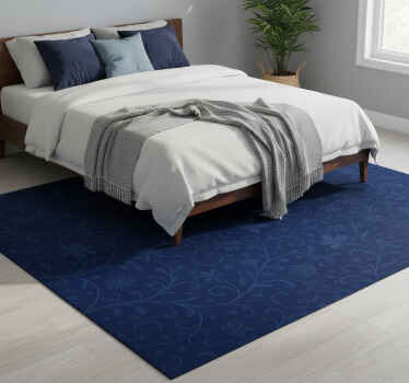 Tapete vinílico quarto com estampa de flores azuis - TenStickers