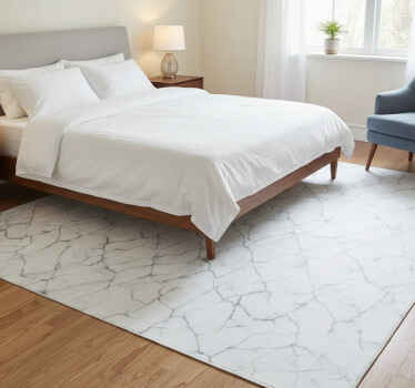 卧室乙烯基地毯白色裂纹大理石 - TenStickers