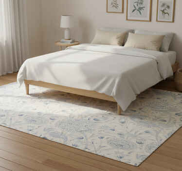 Tapete vinílico quarto padrão floral para guarda-roupa - TenStickers