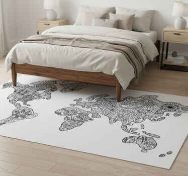 Tapete vinílico quarto mapa de mandala - TenStickers