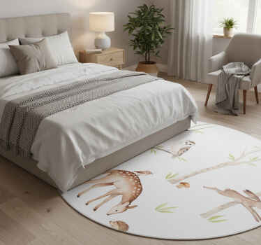 Tapete vinílico quarto floresta serena de outono - TenStickers