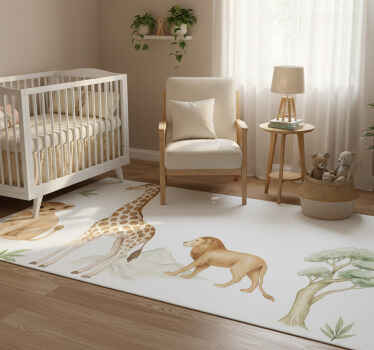 Tapete vinílico quarto savana tranquila - TenStickers