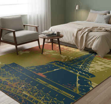 卧室乙烯基地毯 巴黎装饰海报 - TenStickers