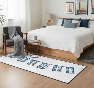 卧室乙烯基地毯 英国横幅乙烯基 - TenStickers