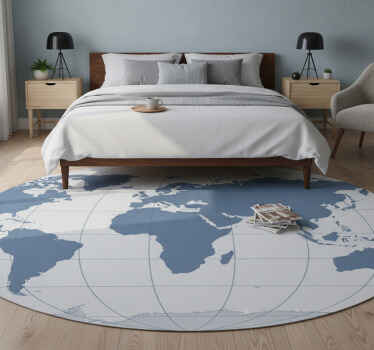 卧室乙烯基地毯透明太平洋世界 - TenStickers