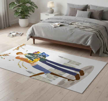 卧室乙烯基地毯秋季情侣装饰地垫 - TenStickers