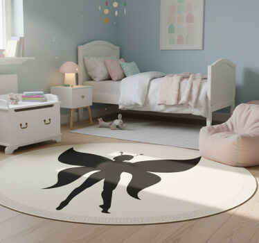 卧室乙烯基地毯儿童仙女天线图案 - TenStickers