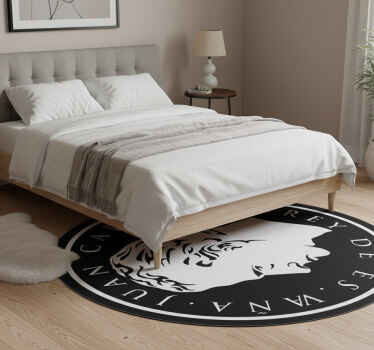 卧室乙烯基地毯 西班牙国王徽章胶粘剂 - TenStickers