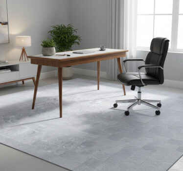 Office vinyl rug in aged gray brick pattern - TenStickers