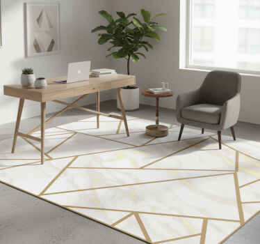 Tapis vinyle bureau mosaïque géométrique marbrée - TenStickers