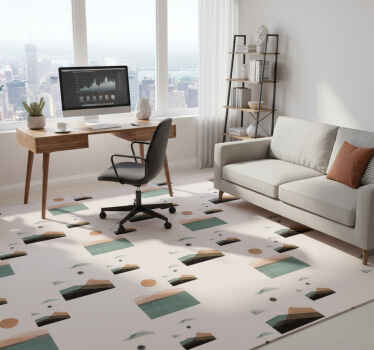 Tapete vinílico para escritório montanhas abstratas - TenStickers