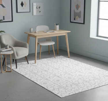 Tapete vinílico para escritório com padrão floral - TenStickers