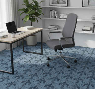 Tapete vinílico para escritório formas florais - TenStickers