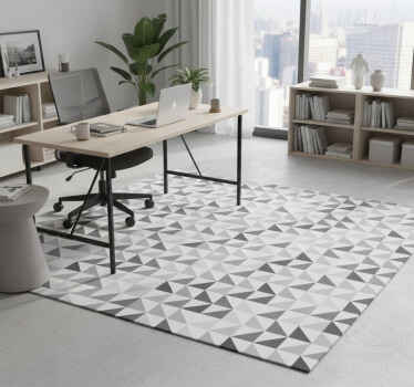 Tapete vinílico para escritório triângulos geométricos - TenStickers