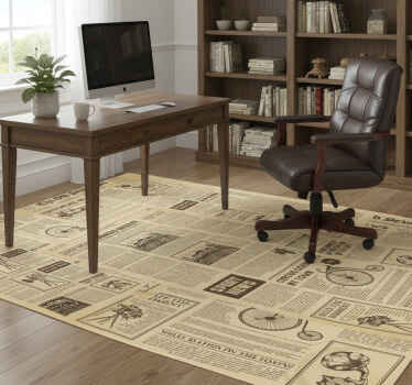 Tapete vinílico para escritório jornal americano vintage - TenStickers