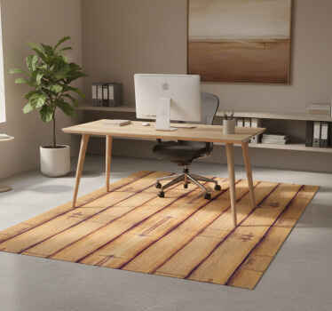 Tapete vinílico para escritório efeito textura de bambu - TenStickers