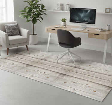 Tapete vinílico para escritório efeito madeira pinho branco - TenStickers