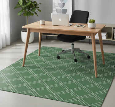 Tapete vinílico para escritório quadrados elegantes verdes - TenStickers