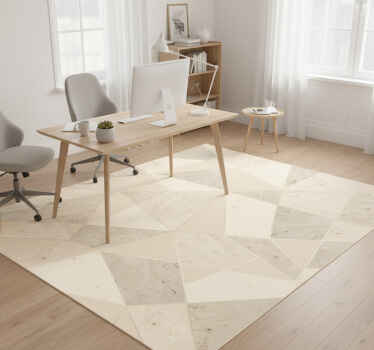 Tapete vinílico para escritório triângulos dourados 3d - TenStickers