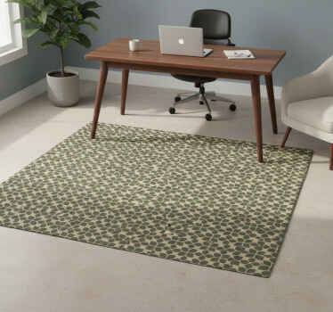Office vinyl rug with elegant gold designs - TenStickers