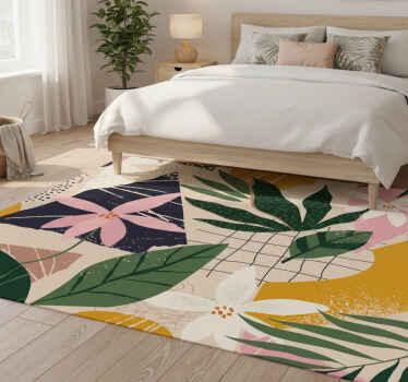 Bedroom vinyl rug a garden at home - TenStickers