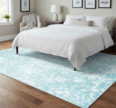 Snowfall bedroom vinyl rug - TenStickers
