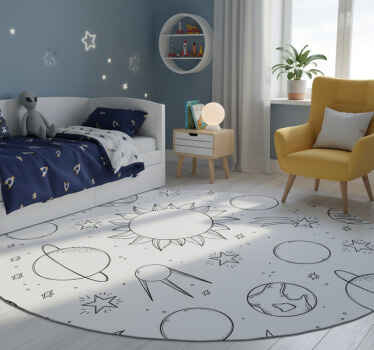 Kids' bedroom vinyl rug for playful spaces - TenStickers