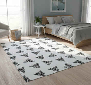 Bedroom vinyl rug with unique rotten pieces design - TenStickers