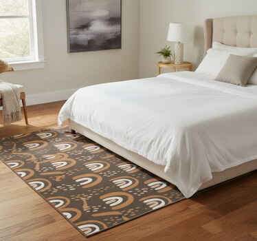 Bedroom vinyl rug with rainbow drops and rain - TenStickers
