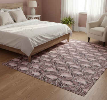 Vintage abstract pattern bedroom vinyl rug - TenStickers