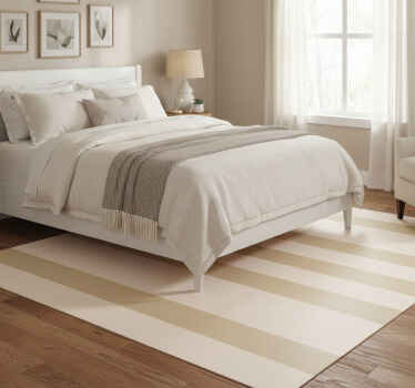 Vinyl teppich schlafzimmer in beigetönen - TenStickers