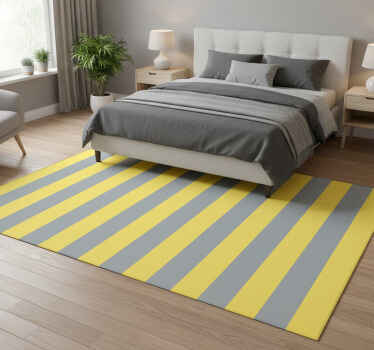 Vinyl teppich schlafzimmer mit feinen streifen - TenStickers