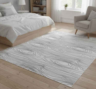 Vinyl teppich schlafzimmer mit schwarzen naturstreifen - TenStickers