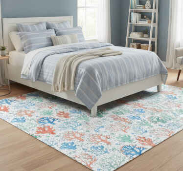 Seaweed splash bedroom vinyl rug - TenStickers