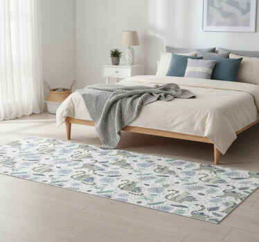 Bedroom vinyl rug nordic lemur design - TenStickers