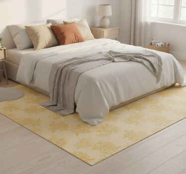 Bedroom vinyl rug with nordic orange trees design - TenStickers