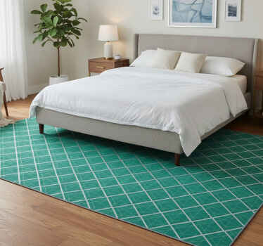 Vinyl teppich schlafzimmer im grünen fliesenlook - TenStickers