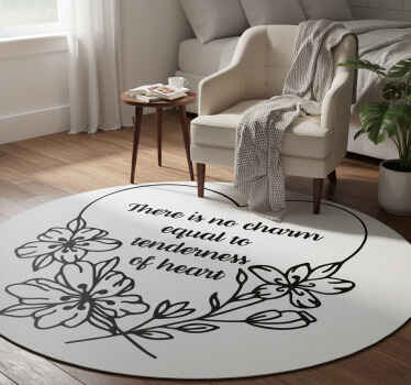 Tapis vinyle chambre cœur de jane austen - TenStickers