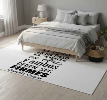 Tapis vinyle chambre l'amour est un pas - TenStickers