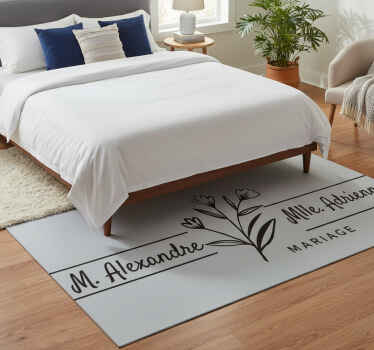 Tapis vinyle chambre décoration murale mariage - TenStickers