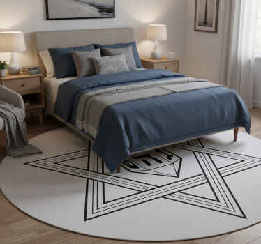 Tapis vinyle chambre Étoile de hanoukka - TenStickers