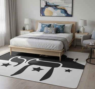 Tapis vinyle chambre symbole de chai - TenStickers